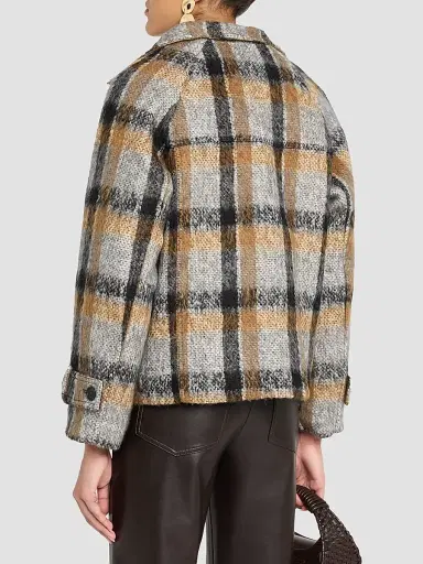 Simkhai Women's Virelle Plaid Jacket - Cream Multi | Thumbnail 3 Simkhai Women's Virelle Plaid Jacket - Cream Multi | Thumbnail 3
