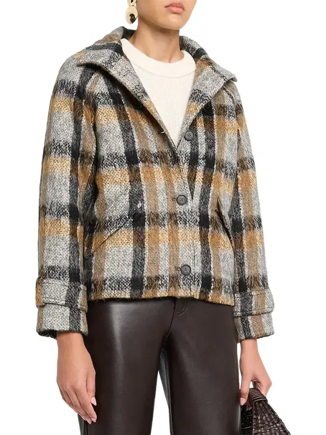 Simkhai Women's Virelle Plaid Jacket - Cream Multi