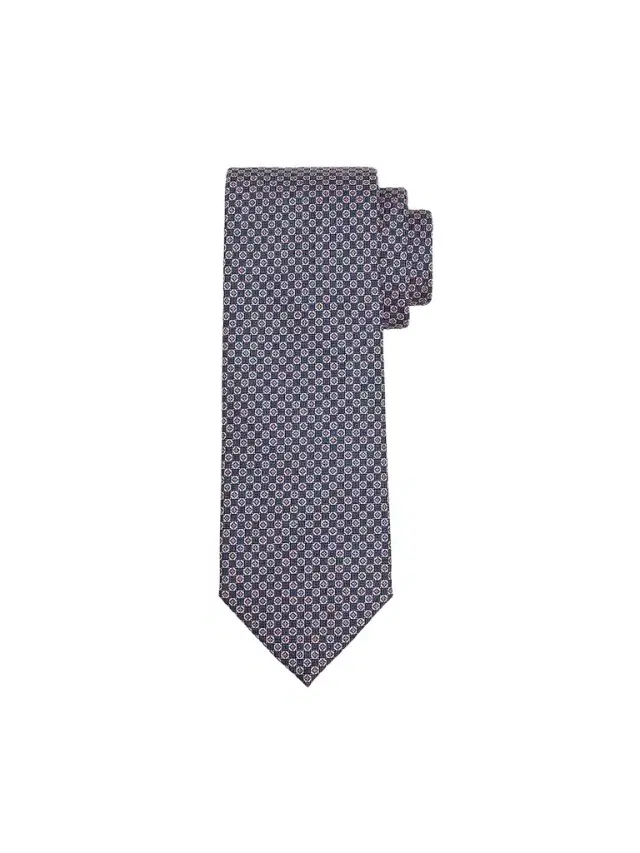 Brioni Men's Micro Motif Silk Tie - Navy