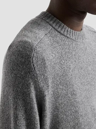 7 For All Mankind Men's Cotton-Wool-Nylon Crewneck Sweater - Cashmere Wolf - Size XXL | Thumbnail 6