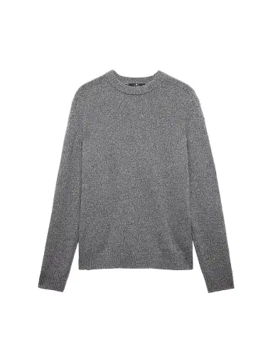 7 For All Mankind Men's Cotton-Wool-Nylon Crewneck Sweater - Cashmere Wolf - Size XXL | Thumbnail 1