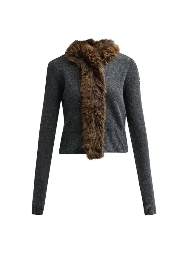 Marc Jacobs Women's Faux Fur Lined Cardigan - Charcoal