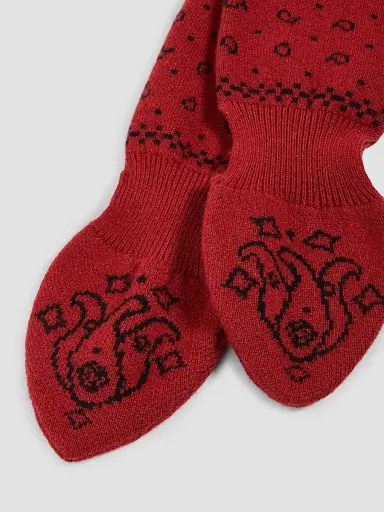 Guest In Residence Women's Bandana Bowtie Scarf - Carmine Black | Thumbnail 4 Guest In Residence Women's Bandana Bowtie Scarf - Carmine Black | Thumbnail 4