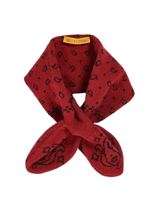 Guest In Residence Women's Bandana Bowtie Scarf - Carmine Black