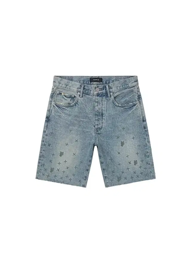Purple Brand Men's Mono Stars Tuffetage Denim Shorts