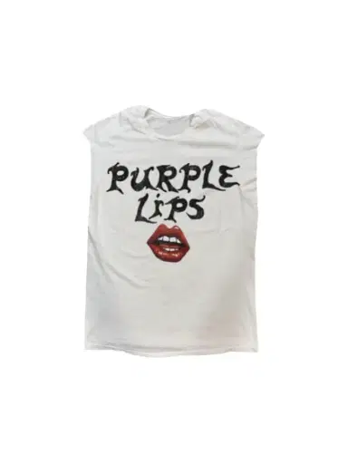 Purple Brand Men's Lips Textured Cotton Sleeveless T-Shirt | Thumbnail 1