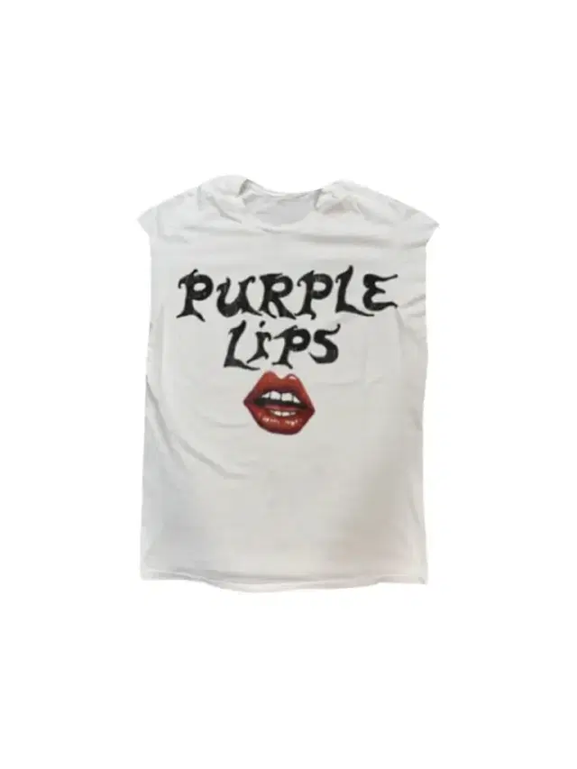 Purple Brand Men's Lips Textured Cotton Sleeveless T-Shirt