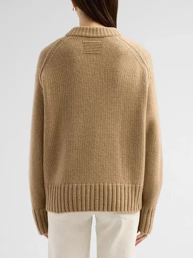 Guest In Residence Women's Cozy Cashmere Crewneck Cardigan - Camel | Thumbnail 3 Guest In Residence Women's Cozy Cashmere Crewneck Cardigan - Camel | Thumbnail 3