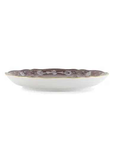 GINORI 1735 Oriente Italiano Gold-Rimmed Tea Saucer - Castagna | Thumbnail 3 GINORI 1735 Oriente Italiano Gold-Rimmed Tea Saucer - Castagna | Thumbnail 3