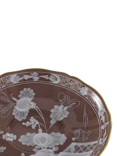 GINORI 1735 Oriente Italiano Gold-Rimmed Tea Saucer - Castagna | Thumbnail 4 GINORI 1735 Oriente Italiano Gold-Rimmed Tea Saucer - Castagna | Thumbnail 4