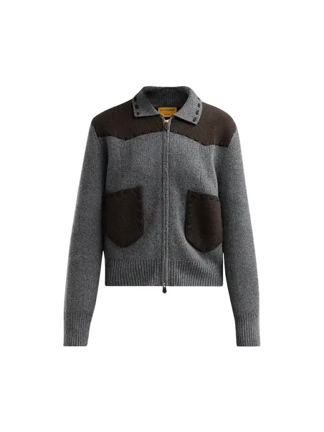 Guest In Residence Women's Saddle Up Cashmere-Wool Jacket - Charcoal Burnt Cocoa
