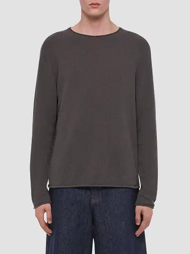 Helmut Lang Men's Textured Cotton-Nylon Sweater | Thumbnail 3 Helmut Lang Men's Textured Cotton-Nylon Sweater | Thumbnail 3