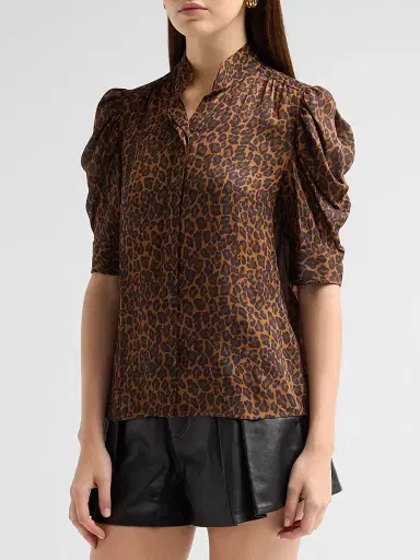 Frame Women's The Gillian Leopard Print Top | Thumbnail 4 Frame Women's The Gillian Leopard Print Top | Thumbnail 4