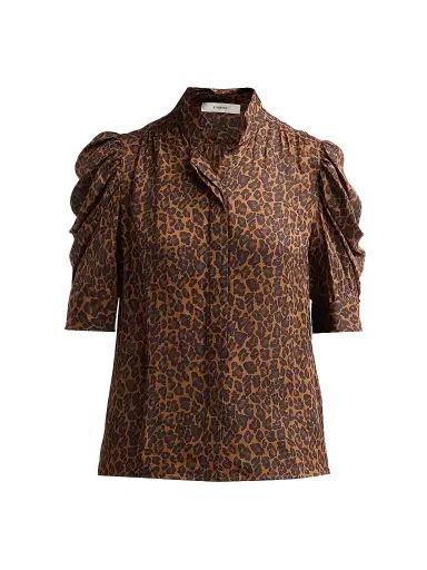 Frame Women's The Gillian Leopard Print Top | Thumbnail 1 Frame Women's The Gillian Leopard Print Top | Thumbnail 1