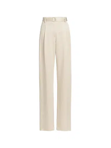 Lapointe Women's Satin Belted Pants - Sand | Thumbnail 1