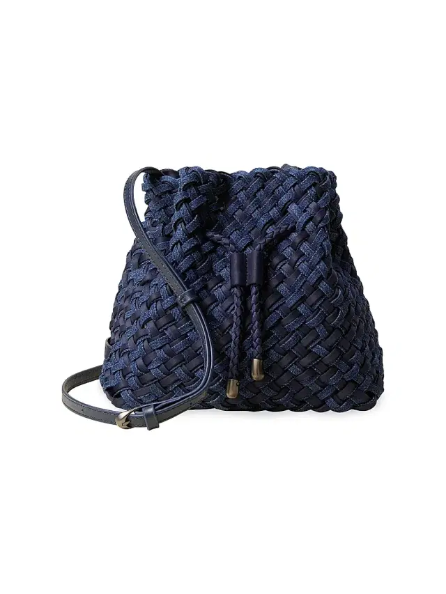 Naghedi Women's Gramercy Double Weave Bucket Bag - Indigo
