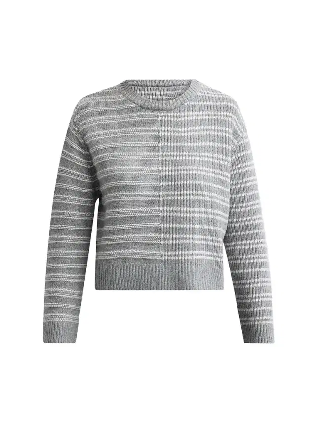 Proenza Schouler White Label Women's Pandora Striped Wool Sweater - Coal Grey