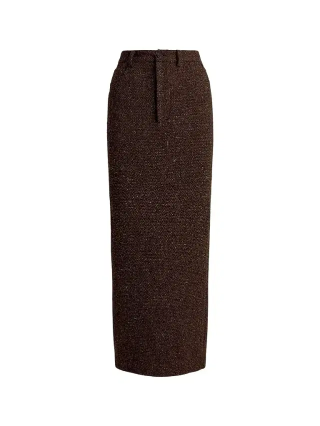 Ralph Lauren Collection Women's Fontaine Textured Tweed Pencil Skirt - Brown