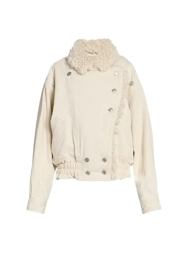 Isabel Marant Women's Valineo Sherpa-Lined Denim Jacket - Ecru