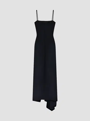 Givenchy Women's Sliced Long Slashed Dress in Crepe Cady | Thumbnail 2 Givenchy Women's Sliced Long Slashed Dress in Crepe Cady | Thumbnail 2