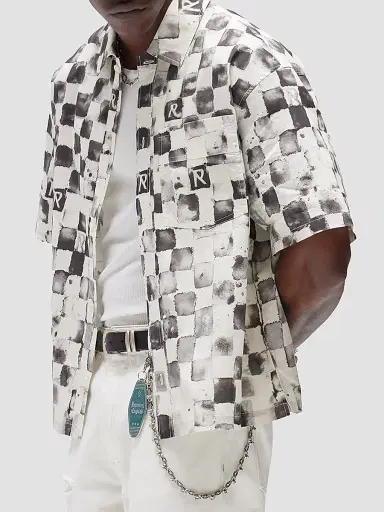 Represent Men's Pool Side Cotton Shirt - Flat White | Thumbnail 9