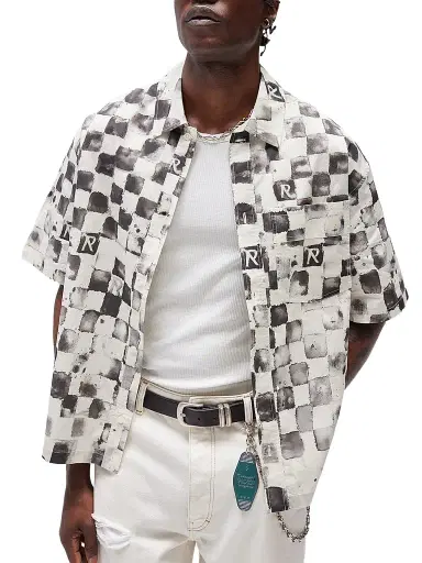 Represent Men's Pool Side Cotton Shirt - Flat White | Thumbnail 1