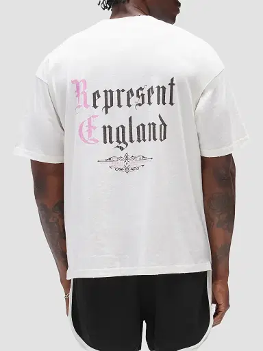Represent Men's Private Members Cotton-Blend T-Shirt - Flat White | Thumbnail 2 Represent Men's Private Members Cotton-Blend T-Shirt - Flat White | Thumbnail 2