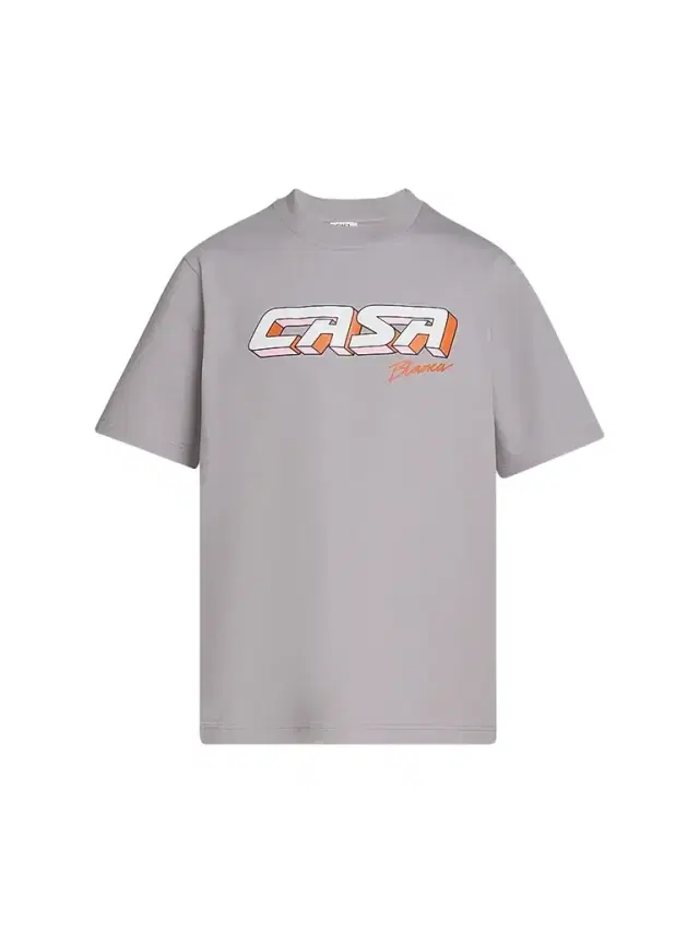 Casablanca Men's Casa Racing 3D Printed Cotton Crewneck T-Shirt