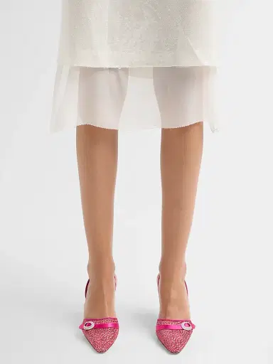Manolo Blahnik Women's Zutosli 70MM Slingback Pumps - Bright Pink | Thumbnail 2 Manolo Blahnik Women's Zutosli 70MM Slingback Pumps - Bright Pink | Thumbnail 2