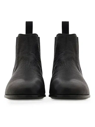 Ferragamo Men's Sterling Leather Chelsea Boots - Nero | Thumbnail 5