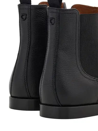 Ferragamo Men's Sterling Leather Chelsea Boots - Nero | Thumbnail 6