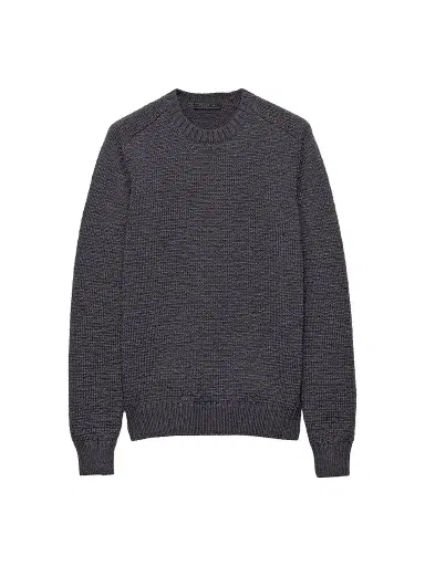 Prada Men's Wool Crewneck Sweater - Grey | Thumbnail 1