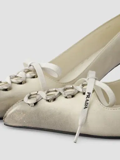 Prada Women's Antiqued Leather Pumps | Thumbnail 5 Prada Women's Antiqued Leather Pumps | Thumbnail 5
