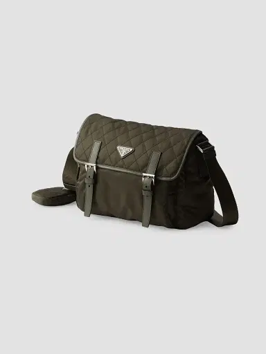 Prada Women's Quilted Nylon Shoulder Bag - Green | Thumbnail 4