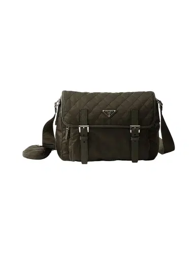 Prada Women's Quilted Nylon Shoulder Bag - Green | Thumbnail 1