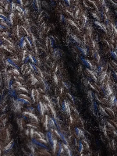 Prada Women's Wool and Mouline Cashmere Scarf - Blue | Thumbnail 4