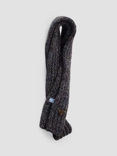 Prada Women's Wool and Mouline Cashmere Scarf - Blue | Thumbnail 5