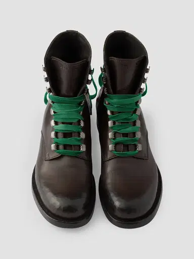 Prada Women's Leather Laced Booties | Thumbnail 2