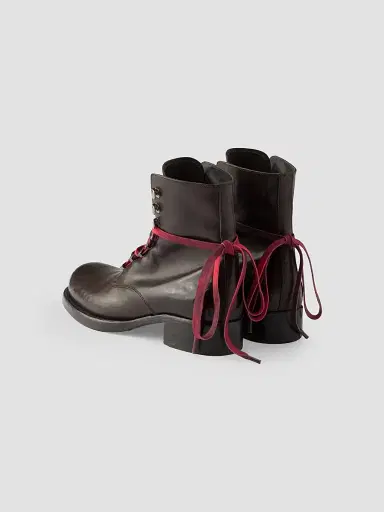 Prada Women's Leather Laced Booties | Thumbnail 3