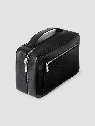 Brunello Cucinelli Grained Leather Travel Beauty Case | Thumbnail 3