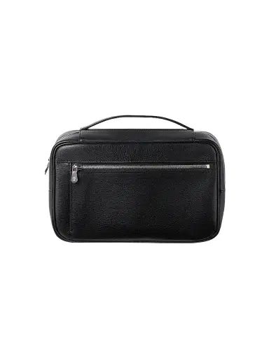 Brunello Cucinelli Grained Leather Travel Beauty Case | Thumbnail 1