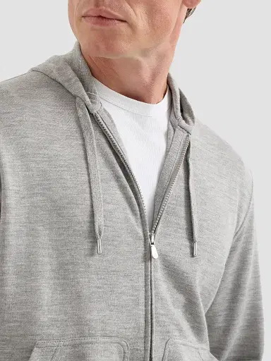 Brunello Cucinelli Men's Cashmere and Silk French Terry Hooded Sweatshirt | Thumbnail 6 Brunello Cucinelli Men's Cashmere and Silk French Terry Hooded Sweatshirt | Thumbnail 6