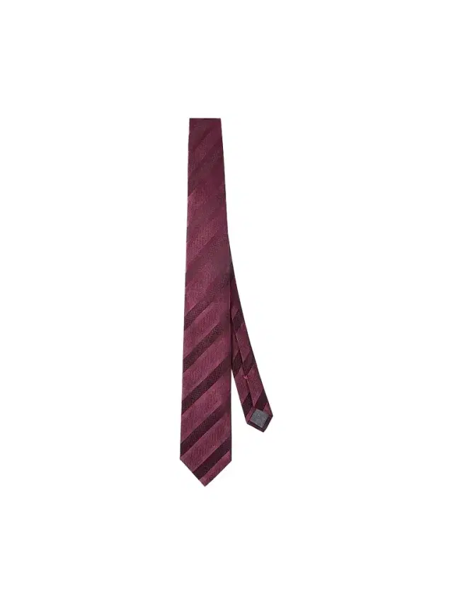 Brunello Cucinelli Men's Textured Tone-on-Tone Stripe Silk Tie - Cherry
