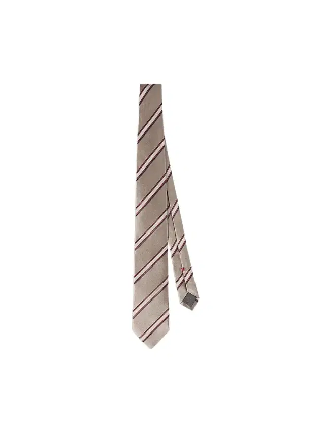 Brunello Cucinelli Men's Regimental Stripe Silk and Cotton Tie - Earth