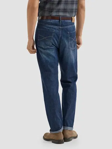Brunello Cucinelli Men's Lightweight Old Denim Iconic Fit Five-Pocket Jeans - Dark Denim | Thumbnail 5