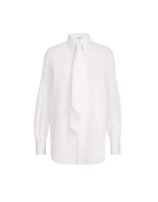 Brunello Cucinelli Shirt with tie and monili
