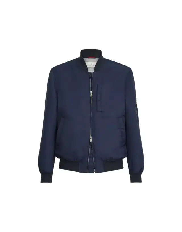 Brunello Cucinelli Techno satin bomber jacket