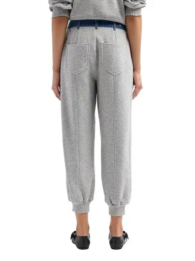 Cinq à Sept Women's Corenna Mixed-Media Pants - Heather Grey | Thumbnail 3