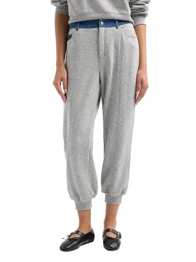 Cinq à Sept Women's Corenna Mixed-Media Pants - Heather Grey | Thumbnail 4