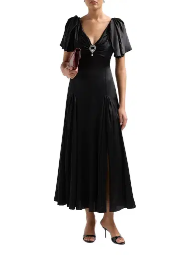 Cinq à Sept Women's Ambriella Silk Maxi Dress - Black | Thumbnail 2